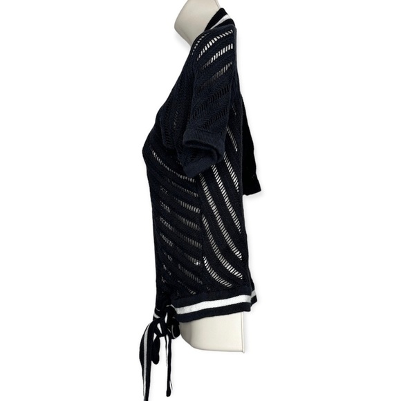 H&M Black Knit Shrug Crop Open Cardigan Sweater M - Picture 4 of 13